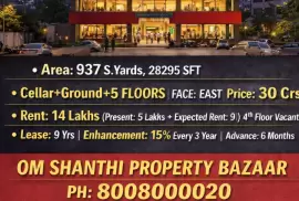 Sale of commercial property with Branded coffee shop and other tenants at Gachibowli, Hyderabad, 28295 Sq ft