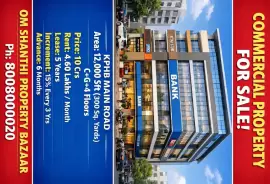 Sale of commercial property with Bank & other tenants at KPHB main road, Hyderabad, 12000 Sq ft